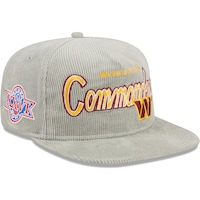 Men's New Era Gray Washington Commanders Super Bowl XXVI Cord Golfer Snapback Hat