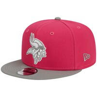 Men's New Era Pink/Gray Minnesota Vikings 2-Tone Color Pack 9FIFTY Snapback Hat