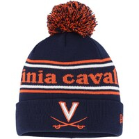 Youth New Era Navy Virginia Cavaliers Marquee Cuffed Knit Hat with Pom