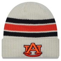 Men's New Era Cream Auburn Tigers Vintage Cuffed Knit Hat