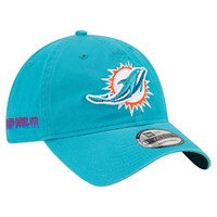 Men's New Era  Aqua Miami Dolphins Distinct 9TWENTY Adjustable Hat