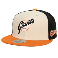 Men's Mitchell & Ness Cream/Orange San Francisco Giants 25 Years Homefield Fitted Hat