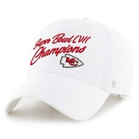 Women's '47  White Kansas City Chiefs Super Bowl LVII Champions Clean Up Adjustable Hat