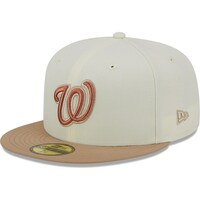 Men's New Era Cream Washington Nationals Chrome Camel Rust Undervisor 59FIFTY Fitted Hat