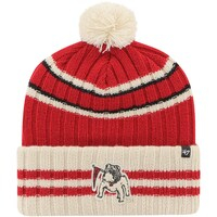 Men's '47 Red Georgia Bulldogs No Huddle Cuffed Knit Hat with Pom