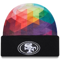 Youth New Era  Black San Francisco 49ers 2023 NFL Crucial Catch Cuffed Knit Hat