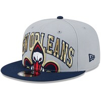 Men's New Era Gray/Navy New Orleans Pelicans Tip-Off Two-Tone 9FIFTY Snapback Hat