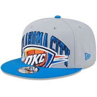 Men's New Era Gray/Blue Oklahoma City Thunder Tip-Off Two-Tone 9FIFTY Snapback Hat