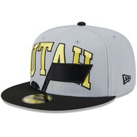 Men's New Era Gray/Black Utah Jazz Tip-Off Two-Tone 59FIFTY Fitted Hat