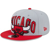 Youth New Era Gray/Red Chicago Bulls Tip-Off Two-Tone 9FIFTY Snapback Hat