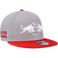 Men's New Era Gray New York Red Bulls Jersey Hook 9FIFTY Snapback Hat