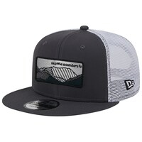 Men's New Era Black/White Seattle Sounders FC Outdoor Trucker 9FIFTY Snapback Hat