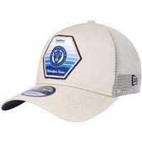 Men's New Era Cream Philadelphia Union Established Patch 9FORTY A-Frame Trucker Adjustable Hat