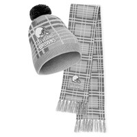 Women's WEAR by Erin Andrews Cleveland Browns Plaid Knit Hat with Pom & Scarf Set
