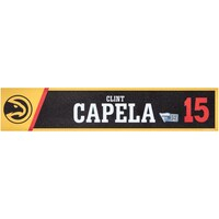 Clint Capela Atlanta Hawks Player-Issued #15 Black Nameplate from the 2022-23 NBA Season