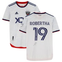 Nigel Robertha D.C. United Autographed Match-Used #19 White Jersey from the 2022 MLS Season