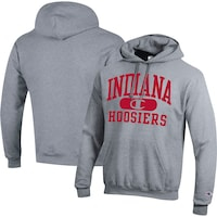 Men's Champion Heather Gray Indiana Hoosiers Arch Pill Pullover Hoodie
