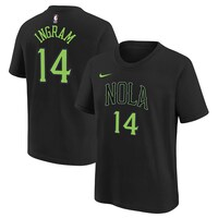 Youth Nike Brandon Ingram Black New Orleans Pelicans 2023/24 City Edition Name & Number T-Shirt