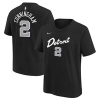Youth Nike Cade Cunningham Black Detroit Pistons 2023/24 City Edition Name & Number T-Shirt