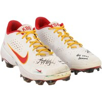Jack Flaherty St. Louis Cardinals Autographed Game-Used White Nike Cleats from the 2021 MLB Season with "Game-Used" Inscriptions - AA0098962-63