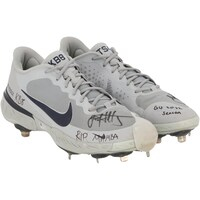 Jack Flaherty St. Louis Cardinals Autographed Game-Used Gray and Navy Nike Cleats from the 2022 MLB Season with "Game-Used" Inscriptions