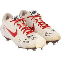 Jack Flaherty St. Louis Cardinals Autographed Game-Used White and Red Nike Cleats from the 2022 MLB Season with "Game-Used" Inscriptions