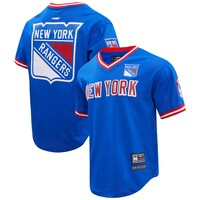Men's Pro Standard  Blue New York Rangers Classic Mesh V-Neck T-Shirt