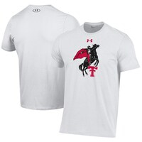 Men's Under Armour  White Texas Tech Red Raiders Throwback Masked Rider Performance Cotton T-Shirt