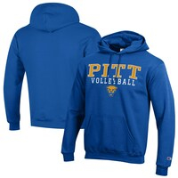 Men's Champion Royal Pitt Panthers Volleyball Stack Pullover Hoodie