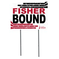 White St. John Fisher Cardinals 18" x 24" Bound Yard Sign