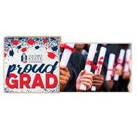 White Columbus State Cougars 5" x 10.5" Proud Grad Floating Frame