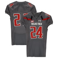 Texas Tech Red Raiders Team-Issued #24 Gray Jersey from the 2014 NCAA Football Season
