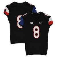 Texas Tech Red Raiders Team-Issued #8 Black State Flag Jersey from the 2014 NCAA Football Season