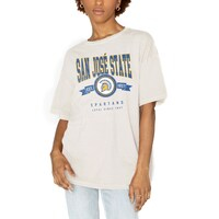 Women's Gameday Couture White San Jose State Spartans Get Goin' Oversized T-Shirt