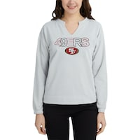 Women's Concepts Sport Gray San Francisco 49ers Sunray Notch Neck Long Sleeve T-Shirt