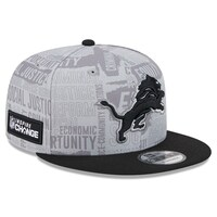 Men's New Era  Gray/Black Detroit Lions 2023 Inspire Change 9FIFTY Snapback Hat