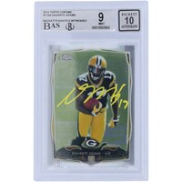 Davante Adams Green Bay Packers Autographed 2014 Topps Chrome Yellow Paint #114 Beckett Fanatics Witnessed Authenticated 9/10 Rookie Card