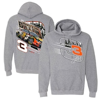 Men's Richard Childress Racing Team Collection  Heather Gray Austin Dillon 2023 #3 Bass Pro Shops Pullover Hoodie