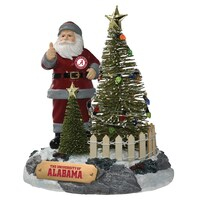 The Memory Company Alabama Crimson Tide Santa with LED Tree Figurine