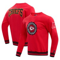 Men's Pro Standard Red Kansas City Chiefs Crest Emblem Pullover Sweatshirt