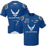 Men's LEGACY Motor Club Team Collection Royal Erik Jones U.S. Air Force Sublimated Uniform T-Shirt