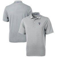 Men's Cutter & Buck  Pewter Texas Rangers Big & Tall Virtue Eco Pique Recycled Polo