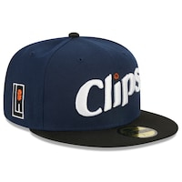 Men's New Era  Blue/Black LA Clippers 2023/24 City Edition 59FIFTY Fitted Hat