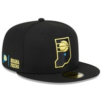 Men's New Era  Black Indiana Pacers 2023/24 City Edition Alternate 59FIFTY Fitted Hat