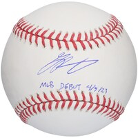 Grayson Rodriguez Baltimore Orioles Autographed MLB Debut Baseball with "MLB Debut 4/5/23" Inscription