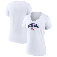 Women's Fanatics Branded White Arizona Wildcats Evergreen Campus V-Neck T-Shirt