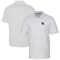 Men's Cutter & Buck  White Tampa Bay Buccaneers Helmet Pike Double Dot Print Stretch Polo