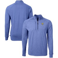 Men's Cutter & Buck  Heather Royal Fort Valley State Wildcats Big & Tall Adapt Eco Knit Quarter-Zip Pullover Top