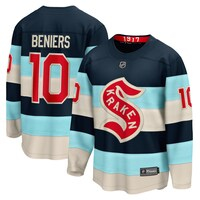 Men's Fanatics Branded Matty Beniers Deep Sea Blue Seattle Kraken 2024 NHL Winter Classic Breakaway Player Jersey