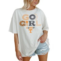 Women's Gameday Couture White Tennessee Volunteers PoweredBy Go Girl Oversized T-Shirt